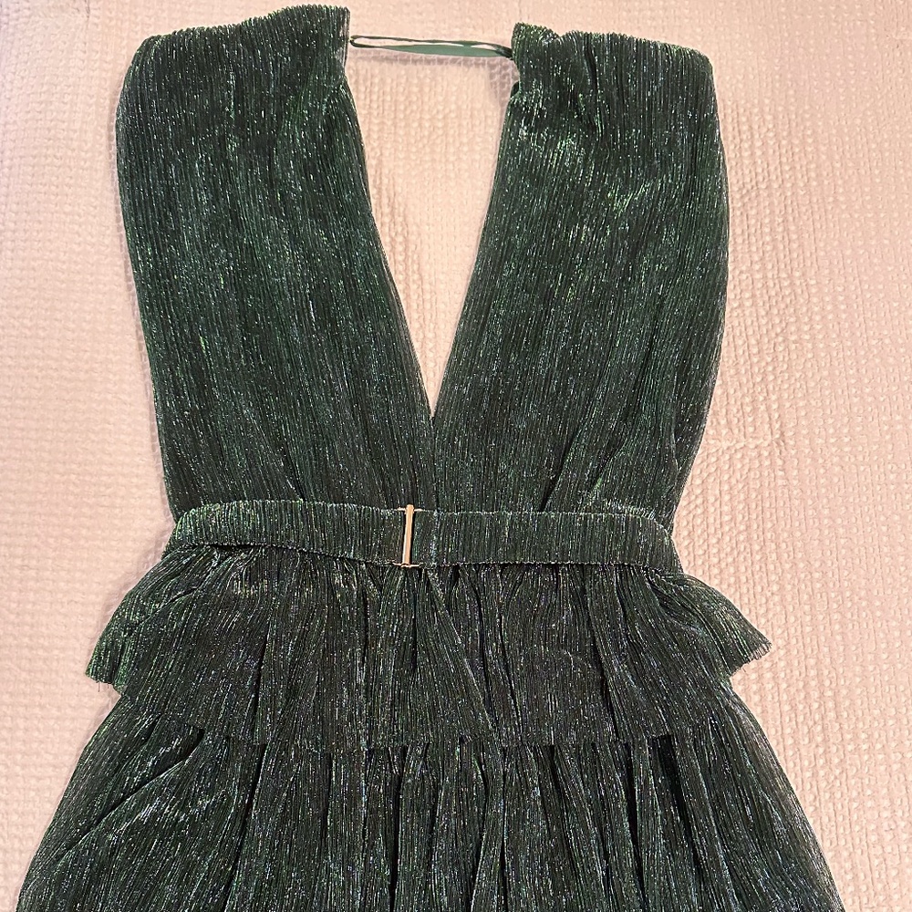 Green dress sparkle detail